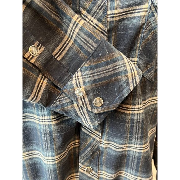 Kuhl flannel shirt size Large Mens Plaid Pearl Snap Western Western Flap Pockets - Picture 10 of 12